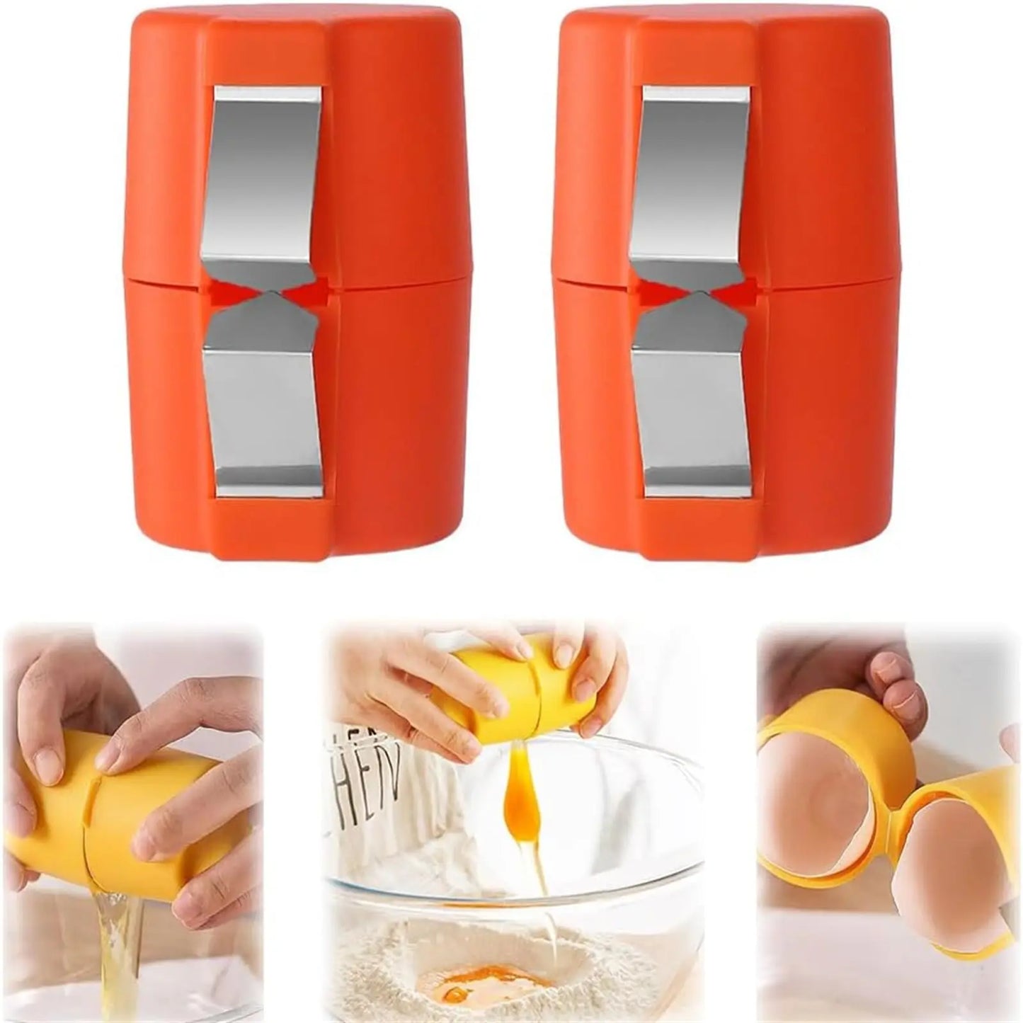 1/2pcs Handheld Egg Cracker Shell Opener Multifunctional Raw Egg Cutter and Separator Essential Kitchen Gadget for Cooking