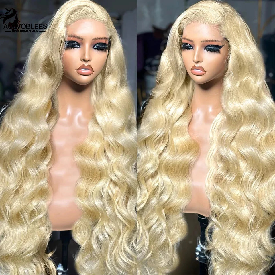 36 inch 613 Honey Blonde body wave 13x6 13X4 Lace Front Human Hair Wigs For Women Brazilian 4x4 HD Transparent Lace Frontal Wig