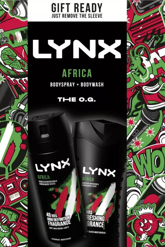 Lynx Africa duo Men's Bodyspray & Bodywash Gift Set